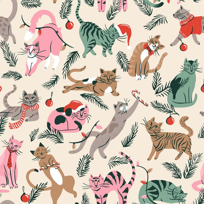 Silly Christmas Cats Coffee Mug Gallery Image 2