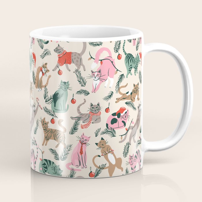 Silly Christmas Cats Coffee Mug Gallery Image 1