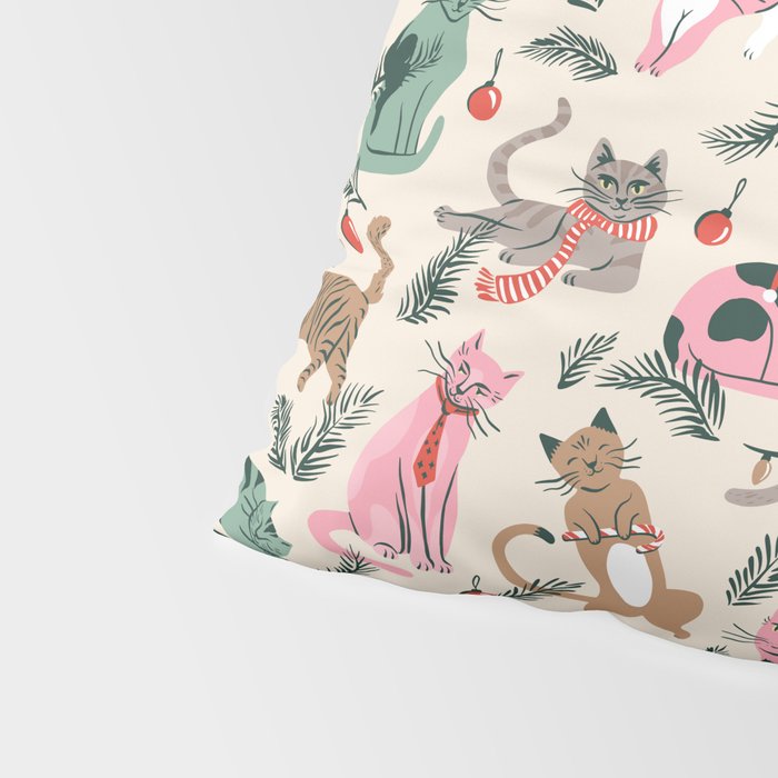 Silly Christmas Cats Pillow Sham Gallery Image 4