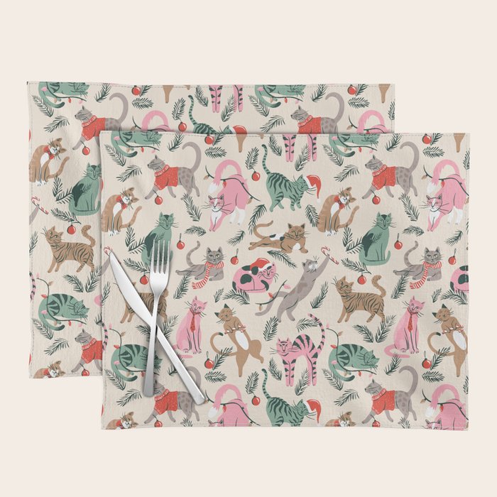 Silly Christmas Cats Placemat Gallery Image 1