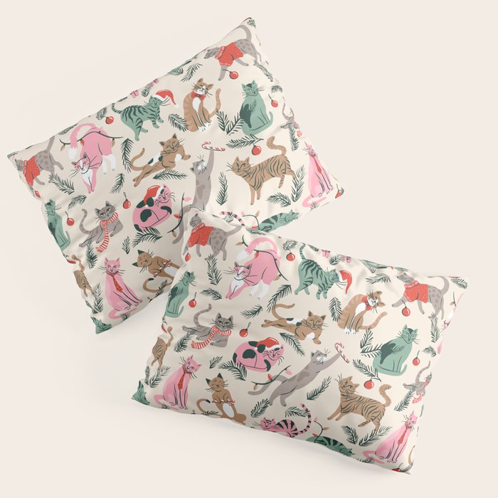 Silly Christmas Cats Pillow Sham Gallery Image 3