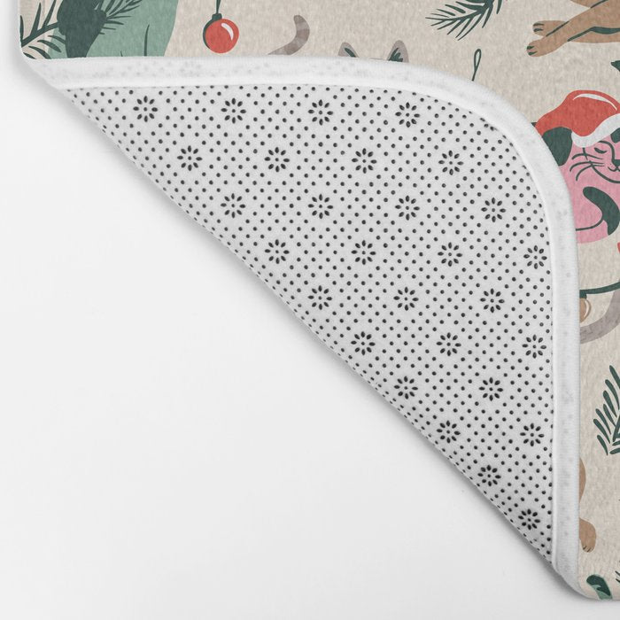 Silly Christmas Cats Bath Mat Gallery Image 2