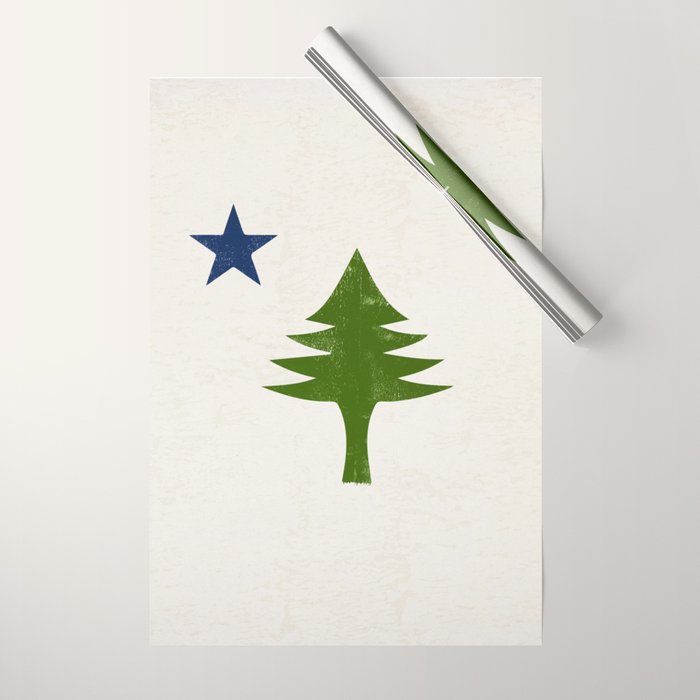 Original Maine Flag Wrapping Paper Gallery Image 1
