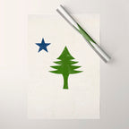 Original Maine Flag Wrapping Paper Gallery Image 1