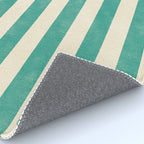 Cabana Stripe - teal and cream Rug Gallery Image 4