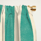 Cabana Stripe - teal and cream Window Curtain Gallery Image 2