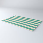 Cabana Stripe - teal and cream Rug Gallery Image 3
