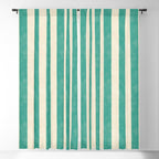 Cabana Stripe - teal and cream Window Curtain Gallery Image 5
