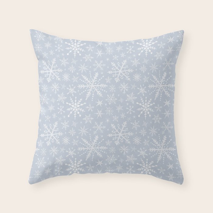 Snowflakes Throw Pillow Gallery Image 1