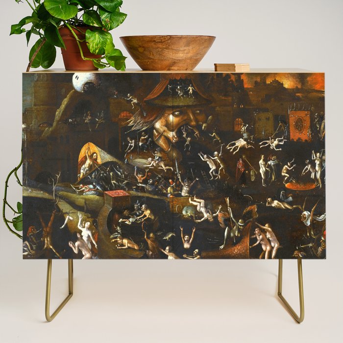 Hieronymus Bosch The Harrowing of Hell Credenza Gallery Image 1