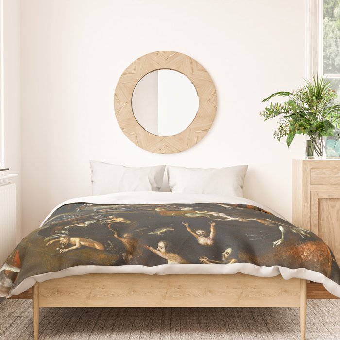 Hieronymus Bosch The Harrowing of Hell Duvet Cover Gallery Image 3