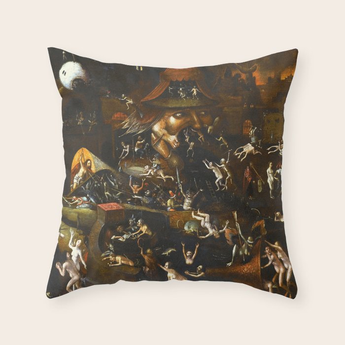 Hieronymus Bosch The Harrowing of Hell Throw Pillow Gallery Image 6