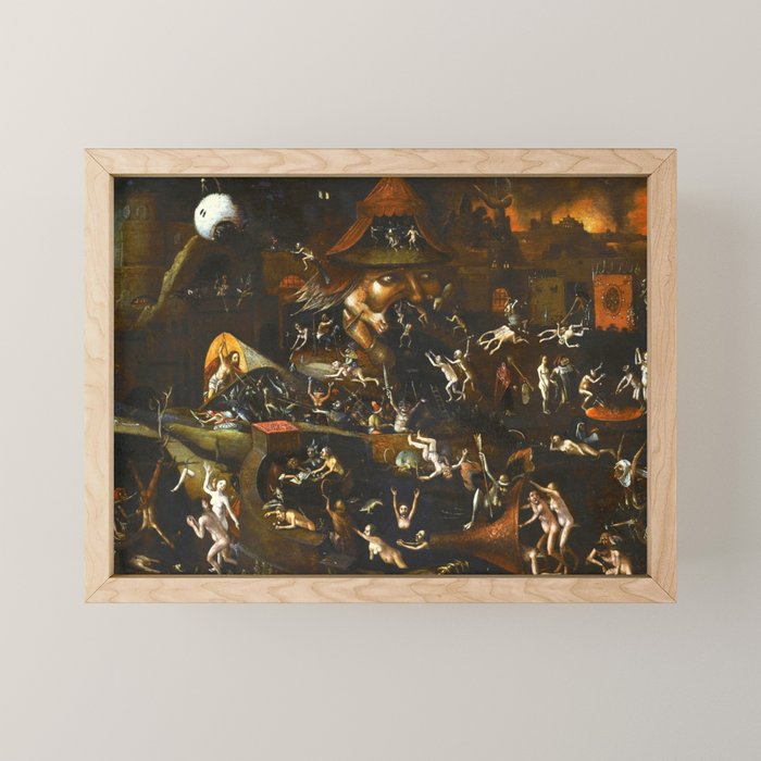 Hieronymus Bosch The Harrowing of Hell Mini Art Print Gallery Image 1