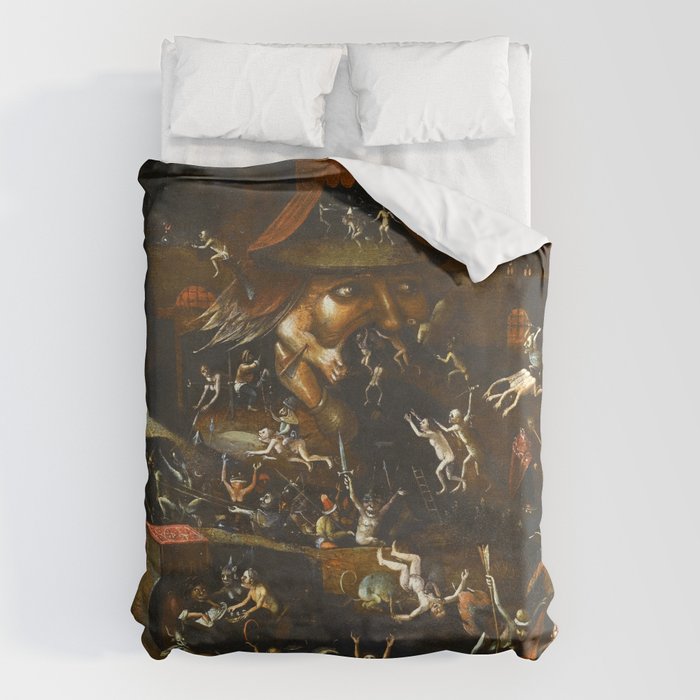 Hieronymus Bosch The Harrowing of Hell Duvet Cover Gallery Image 1