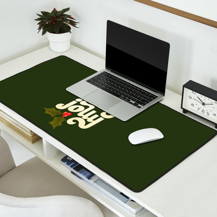 Holly Jolly Lettering Desk Mat Gallery Image 2