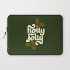Holly Jolly Lettering Laptop Sleeve Gallery Image 1