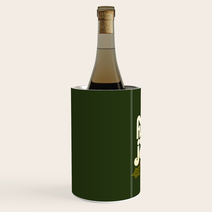 Holly Jolly Lettering Wine Chiller Gallery Image 2