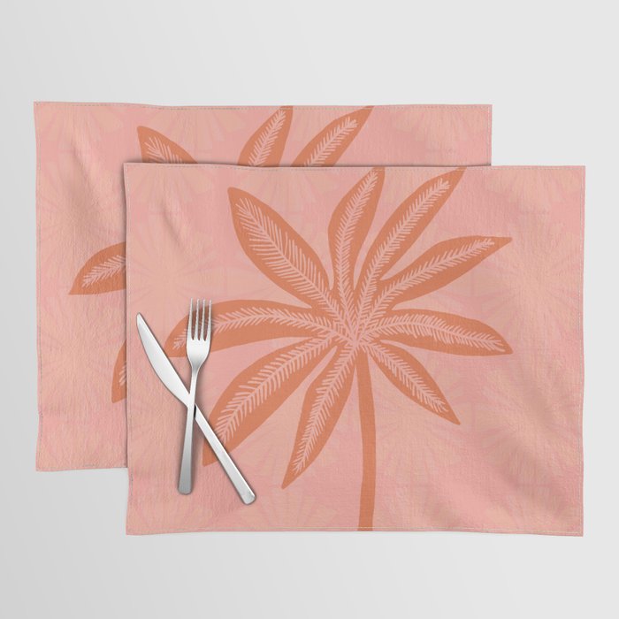 mod palms, pink Placemat Gallery Image 1