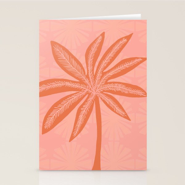 mod palms, pink Stationery Card Gallery Image 1