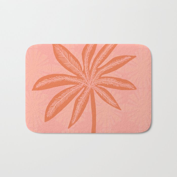 mod palms, pink Bath Mat Gallery Image 1