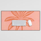 mod palms, pink Desk Mat Gallery Image 1