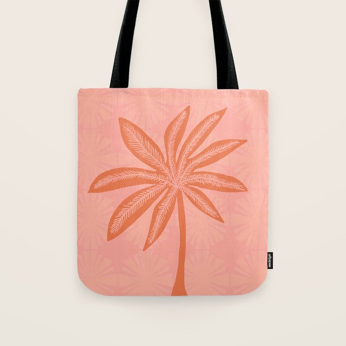mod palms, pink Tote Bag Gallery Image 1