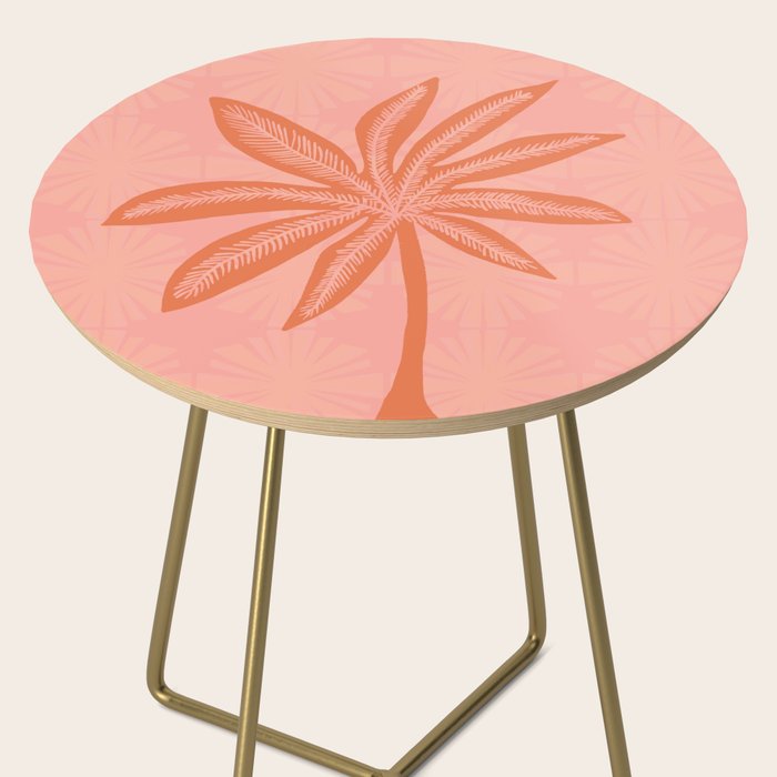 mod palms, pink Side Table Gallery Image 2