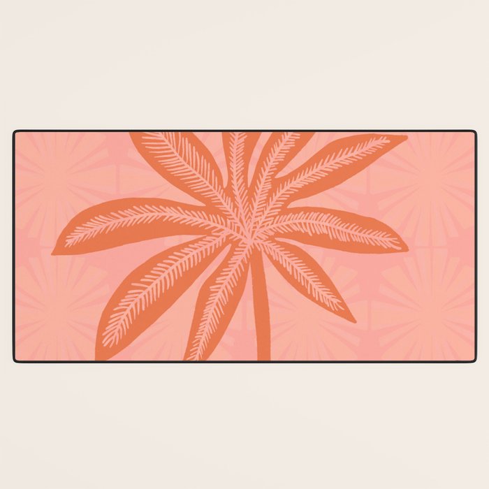 mod palms, pink Desk Mat Gallery Image 3