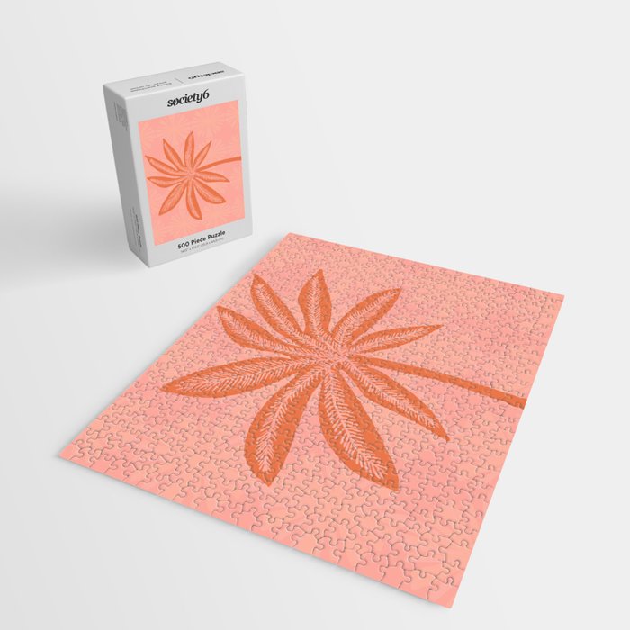mod palms, pink Jigsaw Puzzle Gallery Image 2
