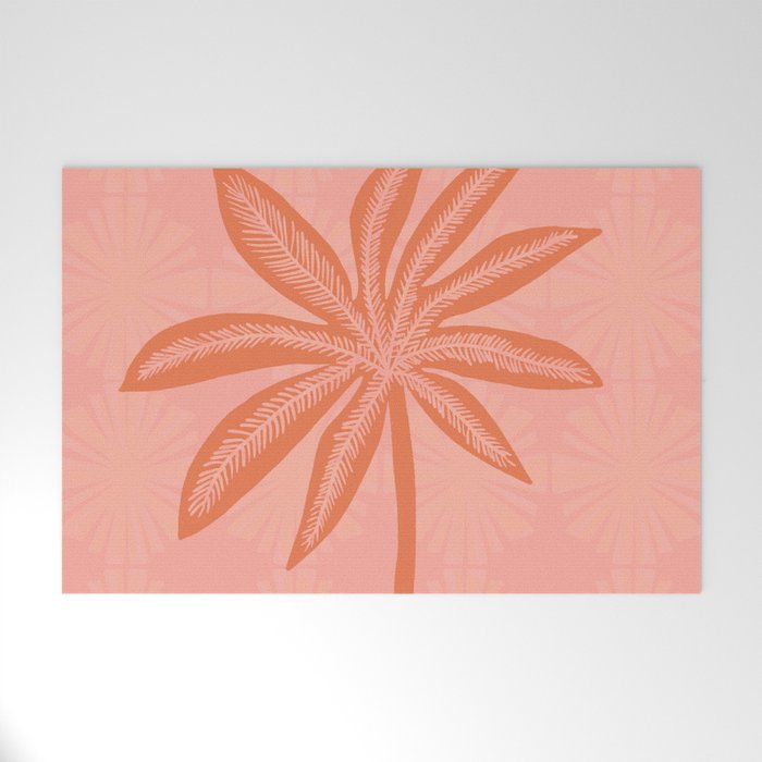 mod palms, pink Welcome Mat Gallery Image 1