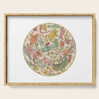 Libra Antique Astrology Zodiac Pictorial Map Serving Tray Gallery Image 1
