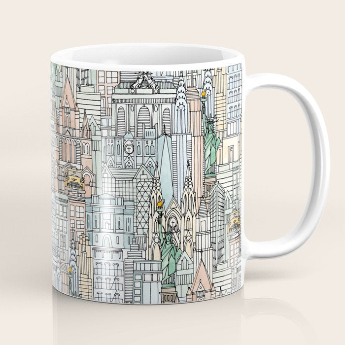 New York watercolor Coffee Mug Gallery Image 1
