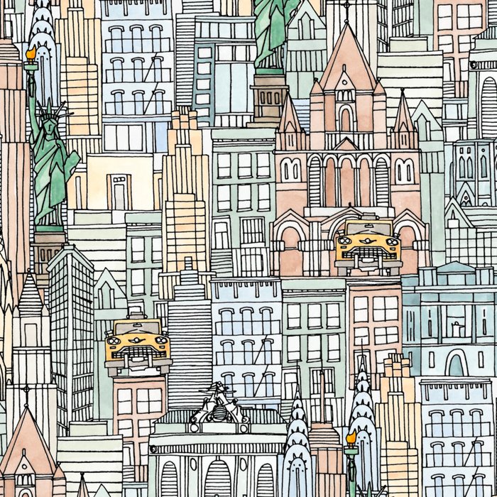 New York watercolor Coffee Mug Gallery Image 2
