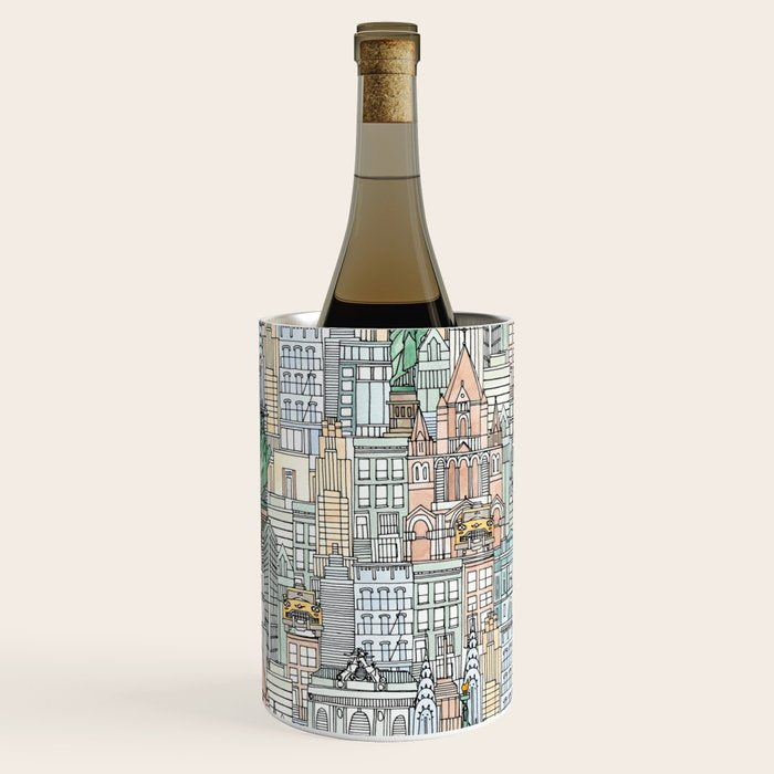 New York watercolor Wine Chiller Gallery Image 1