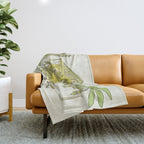 simple living costa rica pura vida // retro surf art by surfy birdy Throw Blanket Gallery Image 1
