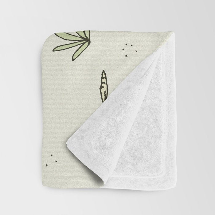 simple living costa rica pura vida // retro surf art by surfy birdy Throw Blanket Gallery Image 3