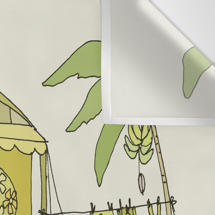 simple living costa rica pura vida // retro surf art by surfy birdy Wall Tapestry Gallery Image 3