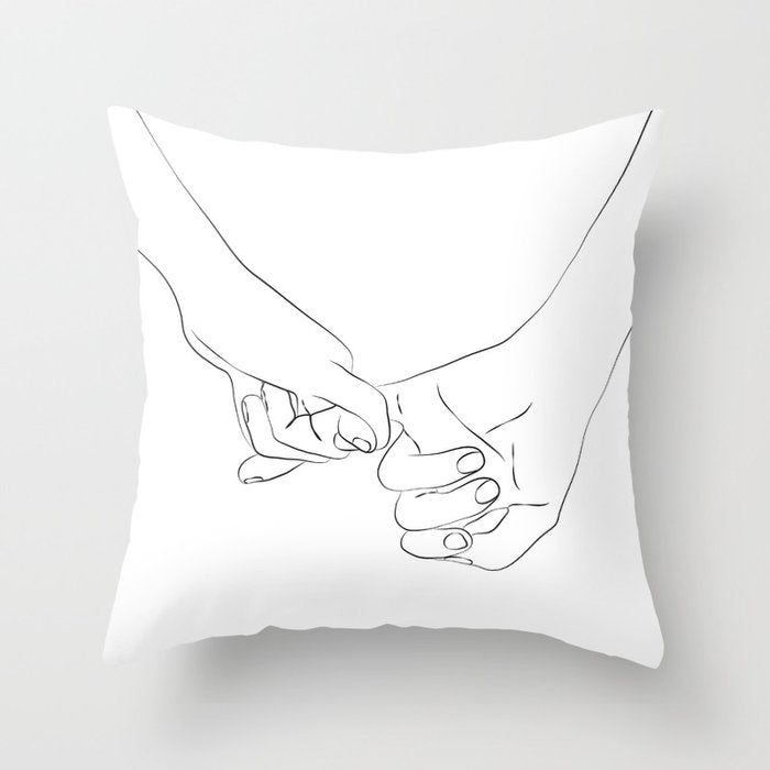 Pinky Promise VIII Throw Pillow Gallery Image 6