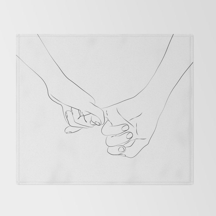 Pinky Promise VIII Throw Blanket Gallery Image 2