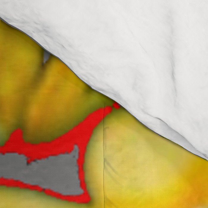 MODERN YELLOW FLOWERS GREY-RED ART Comforter Gallery Image 4