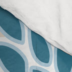 Floral Blooms, Teal, ;Blue, Orange Comforter Gallery Image 4