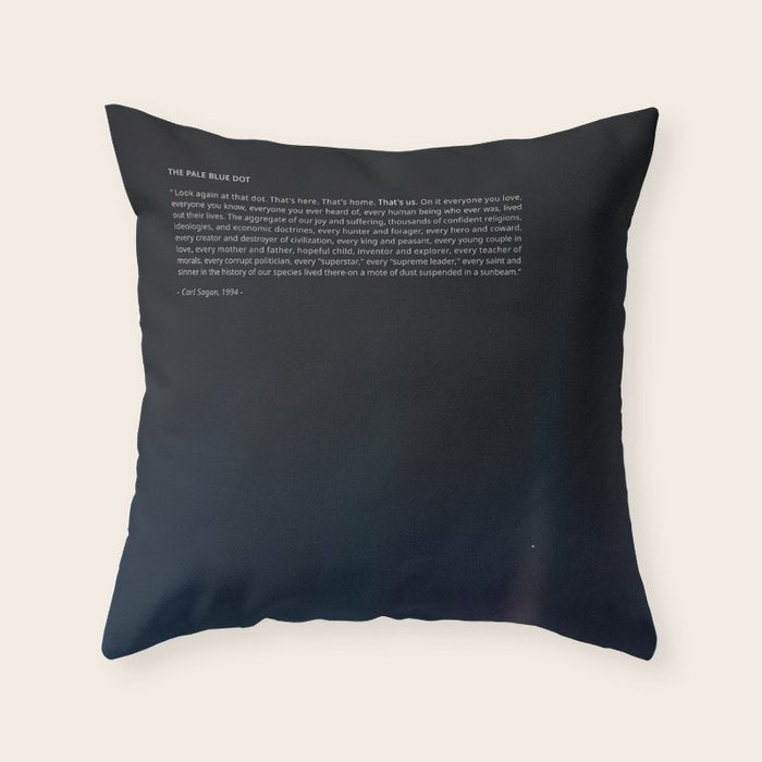 The Pale Blue Dot  Throw Pillow Gallery Image 1