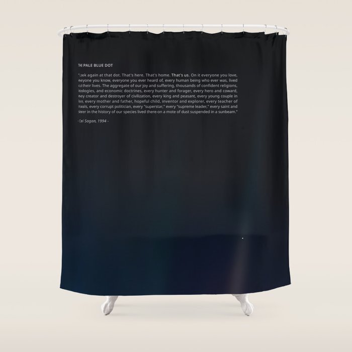 The Pale Blue Dot  Shower Curtain Gallery Image 1