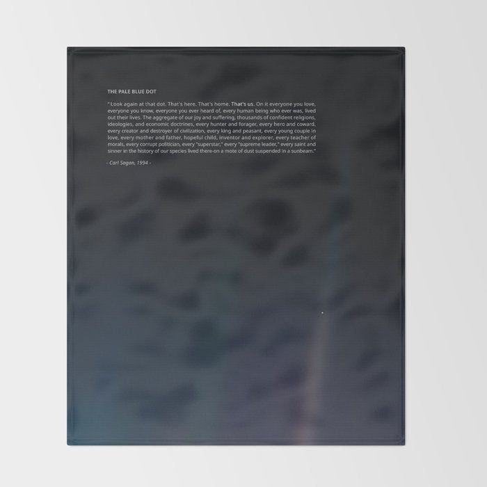 The Pale Blue Dot  Throw Blanket Gallery Image 2