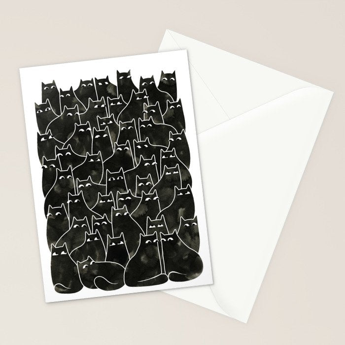 Suspicious Cats Stationery Card Gallery Image 2