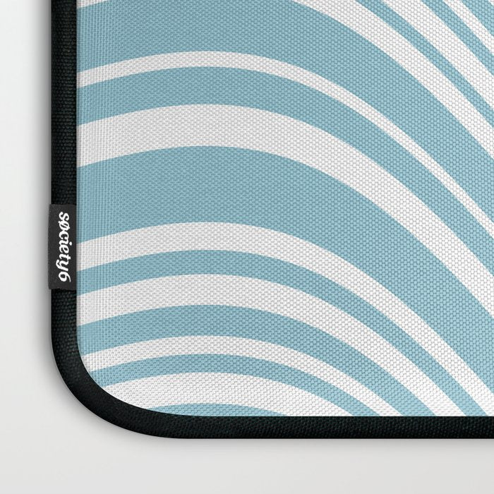 Wavy Stripes XXXV - Sky Blue Laptop Sleeve Gallery Image 3
