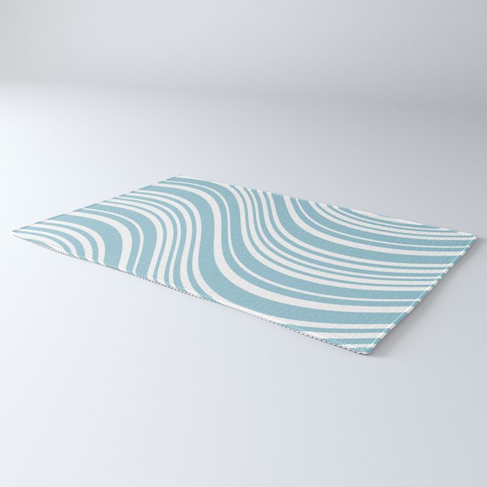 Wavy Stripes XXXV - Sky Blue Rug Gallery Image 3