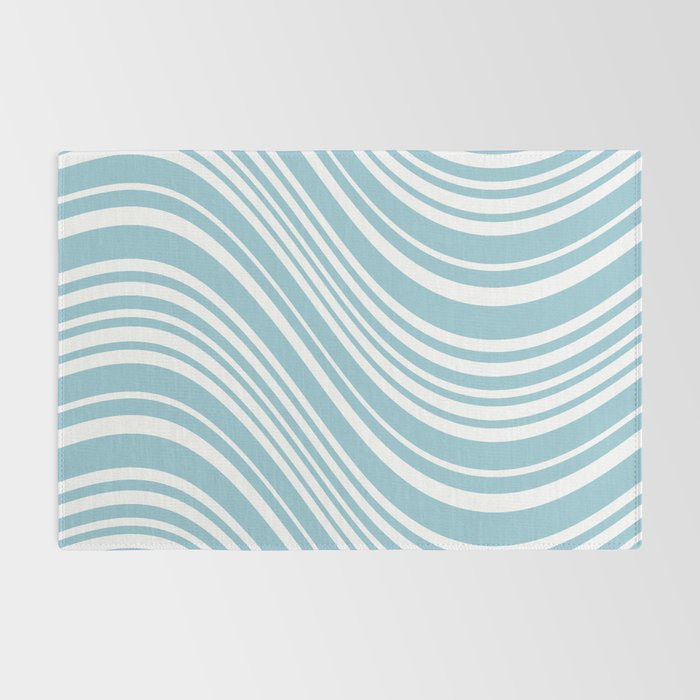 Wavy Stripes XXXV - Sky Blue Rug Gallery Image 2