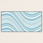 Wavy Stripes XXXV - Sky Blue Desk Mat Gallery Image 3