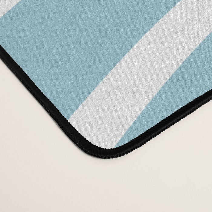 Wavy Stripes XXXV - Sky Blue Desk Mat Gallery Image 4